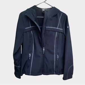 32 Degrees Men's Waterproof Jacket Contrast Stitching Black Size Medium